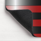 モダンデザイン黒と赤のストライプマウスパッド マウスパッド (コーナー)