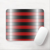 モダンデザイン黒と赤のストライプマウスパッド マウスパッド (マウス)