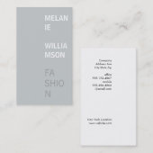 モダンデザイン（ゲインズボロ灰色） 名刺 (正面/裏面)