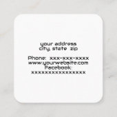 モダンデザイン スクエア名刺 (裏面)