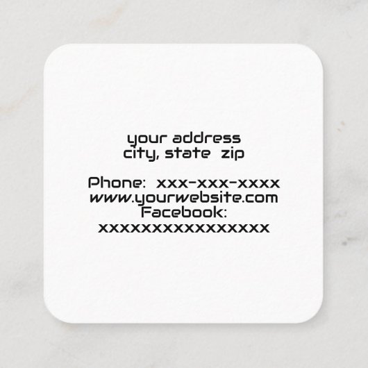 モダンデザイン スクエア名刺 (裏面)