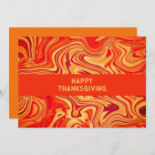 モダンデザイン ハッピータンクスギビング シーズンカード (正面/裏面)