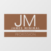 モダンデザイン | ブラウン & トランスペアレンシー ウィンドウサイン (シート)