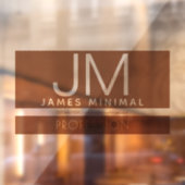 モダンデザイン |ブラウン&透明澄ん ウィンドウサイン (シート2)