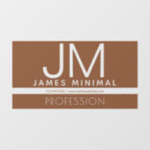 モダンデザイン |ブラウン&透明澄ん ウィンドウサイン (シート)