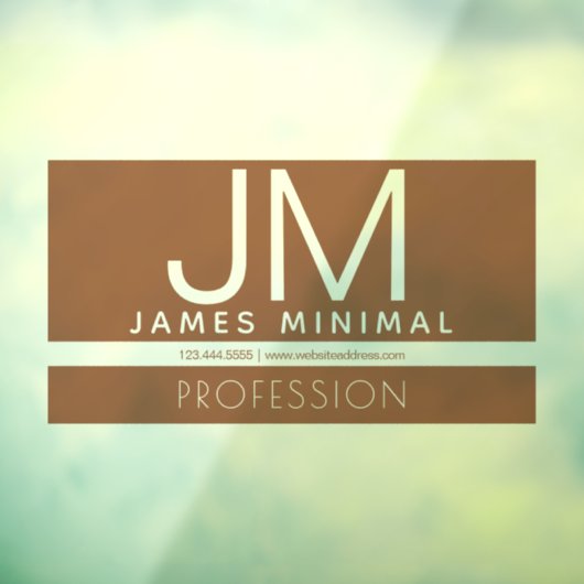 モダンデザイン |ブラウン&透明澄ん ウィンドウサイン (シート3)