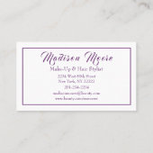 モダンデザイン 花柄 名刺 (裏面)