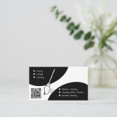 モダンデザイン&QRコードハウスユニーククリーナー 名刺 (スタンド正面)