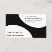 モダンデザイン&QRコードハウスユニーククリーナー 名刺 (裏面)