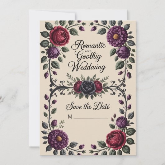 モダンデザートボホ結婚のクリップアートバンドル 招待状 (正面)