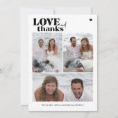 モダンデジタル結婚プリント可感謝してい能な写真 招待状 (正面)