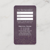 モダンデンタルケア歯科アポイントメント紫金ゴールド 予約カード (裏面)