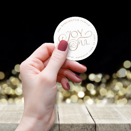 モダントゥーペジョイホリデー差出人住所 ラウンドシール