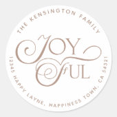 モダントゥーペジョイホリデー差出人住所 ラウンドシール (正面)