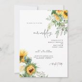 モダントスカーナひまわり結婚親の 招待状 (正面)
