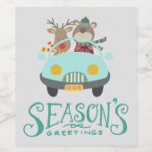 モダントナカイ&ベアホリデイ ワインラベル (シングルラベル)