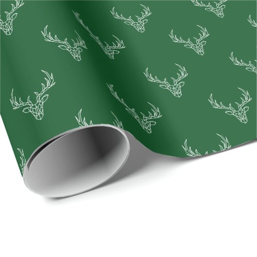 モダントナ素朴リア〔雄ジカの〕枝角クリスマス ラッピングペーパー (ロールコーナー)