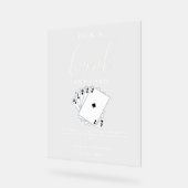 モダントランプ結婚ズゲストブックサイン アクリルサイン (傾斜)