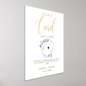 モダントランプ結婚ズゲストブックサイン 箔ポスター (レイダウン)