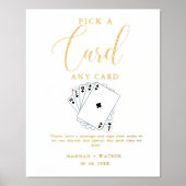 モダントランプ結婚ズゲストブックサイン 箔ポスター (正面)