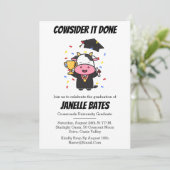 モダントレンディーおもしろい卒業式 招待状 (スタンド正面)