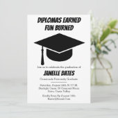 モダントレンディーおもしろい卒業式 招待状 (スタンド正面)