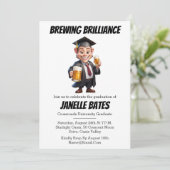 モダントレンディーおもしろい卒業式 招待状 (スタンド正面)