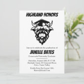 モダントレンディーおもしろい卒業式 招待状 (スタンド正面)