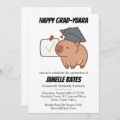 モダントレンディーおもしろい卒業式 招待状 (正面/裏面)
