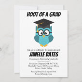 モダントレンディーおもしろい卒業式 招待状 (正面)