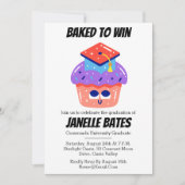 モダントレンディーおもしろい卒業式 招待状 (正面)