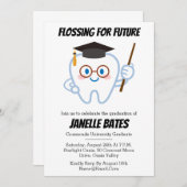 モダントレンディーおもしろい卒業式 招待状 (正面/裏面)