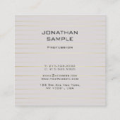 モダントレンディーお洒落デザインプレーンラグジュアリー スクエア名刺 (裏面)