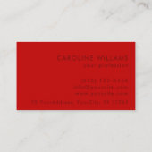 モダントレンディーさくらんぼ赤 名刺 (裏面)