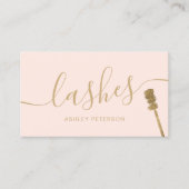 モダントレンディーのガーリー金ゴールドまばゆき赤面 名刺 (正面)