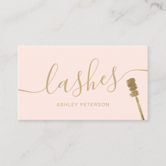 モダントレンディーのガーリー金ゴールドまばゆき赤面 名刺 (正面)