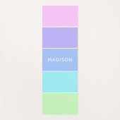 モダントレンディーの色ブパーソナライズされたロック名 ヨガマット (正面)