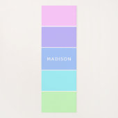 モダントレンディーの色ブパーソナライズされたロック名 ヨガマット (裏面)