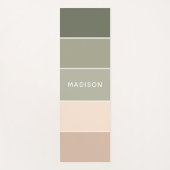 モダントレンディーの色ブパーソナライズされたロック名 ヨガマット (正面)