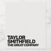 モダントレンディーはっきりした型 ワインラベル (シングルラベル)