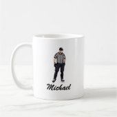モダントレンディーアイスホッケー審判パーソナライズされた コーヒーマグカップ (左)