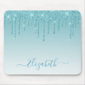 モダントレンディーアクアグリッターススタイリッシュクリプト マウスパッド (正面)