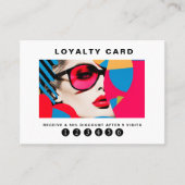 モダントレンディーアポップ・アートのートロイヤリティ5サロン 名刺 (正面)