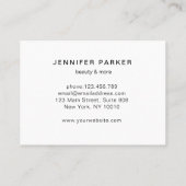 モダントレンディーアポップ・アートのートロイヤリティ5サロン 名刺 (裏面)