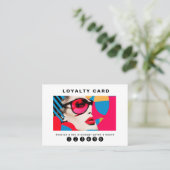 モダントレンディーアポップ・アートのートロイヤリティ5サロン 名刺 (スタンド正面)