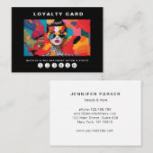 モダントレンディーアポップ・アートのートロイヤリティ5爪、 ネイルラッシュ 名刺 (正面/裏面)