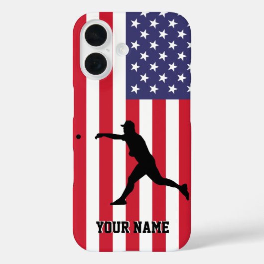 モダントレンディーアメリカ国旗パーソナライズされたー Case-Mate iPhoneケース (裏面)