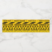 モダントレンディーイエローブラック建築ダンプトラック ペットボトルラベル (シングルラベル)