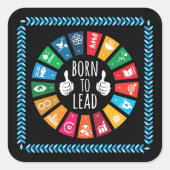 モダントレンディーインスパイアのステッカーへの贈り物 スクエアシール (正面)