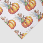 モダントレンディーウォーターカラーフェアリーとカボチャ 薄葉紙 (詳細)